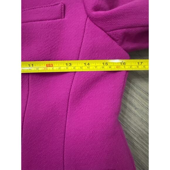 J. Crew Double Cloth Italian Wool Coat Pink Fuchsia Thinsulate 0 Petite - Picture 5 of 6